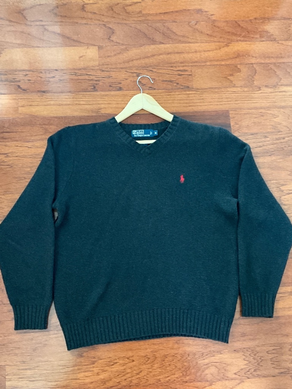 Charcoal Polo V Neck Sweater